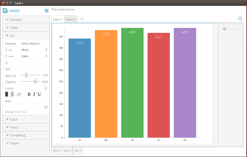 Neato running in Electron on Linux